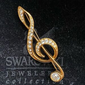 Swarovski Music Note Brooch